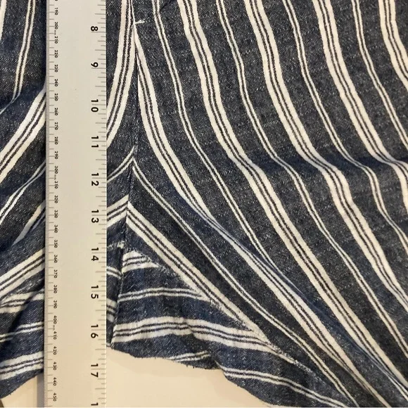 Nwot Old Navy Blue High-Waisted Striped Linen-Blend Wide-Leg Pants XXL Tall - Picture 7 of 10